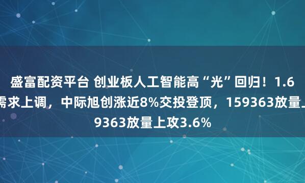 盛富配资平台 创业板人工智能高“光”回归！1.6T光模块需求上调，中际旭创涨近8%交投登顶，159363放量上攻3.6%